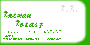 kalman kotasz business card